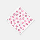 Doodle Paws, Hundepaws, rosa Paws Serviette (Ecke)