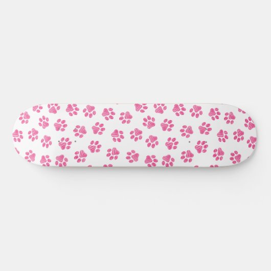 Doodle Paws, Hundepaws, rosa Paws Skateboard (Horizontal)