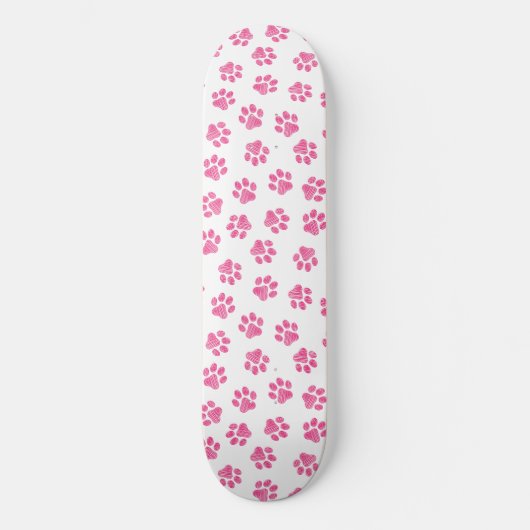 Doodle Paws, Hundepaws, rosa Paws Skateboard (Vorderseite)