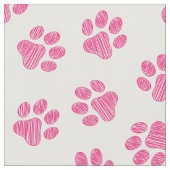 Doodle Paws, Hundepaws, rosa Paws Stoff (Nahaufnahme)
