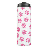 Doodle Paws, Hundepaws, rosa Paws Thermosbecher (Vorderseite)