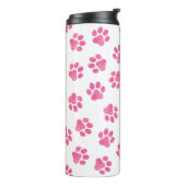 Doodle Paws, Hundepaws, rosa Paws Thermosbecher (Nach links gedreht)