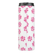 Doodle Paws, Hundepaws, rosa Paws Thermosbecher (Rückseite)