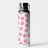 Doodle Paws, Hundepaws, rosa Paws Trinkflasche (Rückseite)