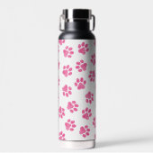 Doodle Paws, Hundepaws, rosa Paws Trinkflasche (Vorne)