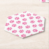 Doodle Paws, Hundepaws, rosa Paws Untersetzer (angewinkelt)