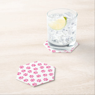 Doodle Paws, Hundepaws, rosa Paws Untersetzer