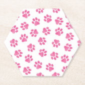 Doodle Paws, Hundepaws, rosa Paws Untersetzer (Vorderseite)