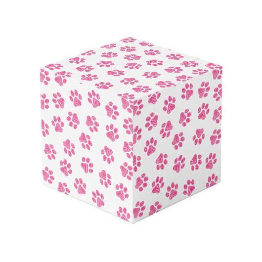 Doodle Paws, Hundepaws, rosa Paws Würfel (Vorderseite Schrägansicht)