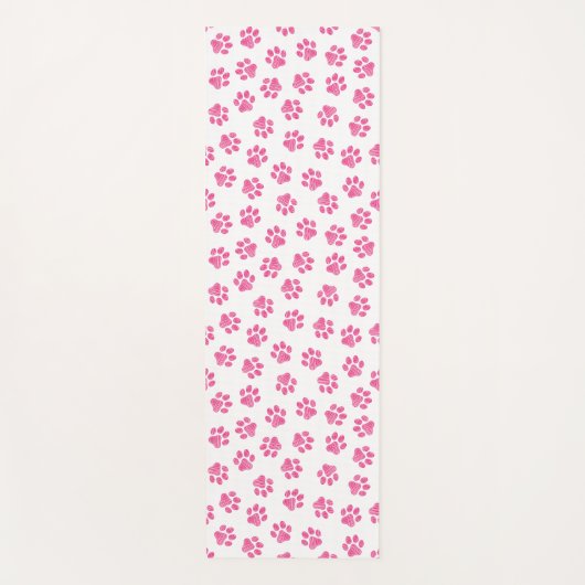 Doodle Paws, Hundepaws, rosa Paws Yogamatte (Vorderseite)