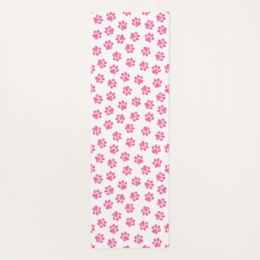 Doodle Paws, Hundepaws, rosa Paws Yogamatte (Rückseite)