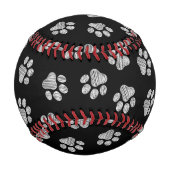 Doodle Paws, Hundepfähle, weiße Pasten Baseball (Vorderseite)