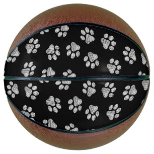 Doodle Paws, Hundepfähle, weiße Pasten Basketball