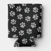 Doodle Paws, Hundepfähle, weiße Pasten Dosenkühler (Vorderseite)