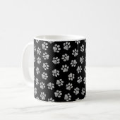 Doodle Paws, Hundepfähle, weiße Pasten Kaffeetasse (Vorderseite Links)