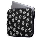 Doodle Paws, Hundepfähle, weiße Pasten Laptopschutzhülle (Vorderseite Links)