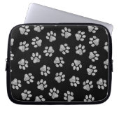 Doodle Paws, Hundepfähle, weiße Pasten Laptopschutzhülle (Vorderseite)