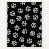 Doodle Paws, Hundepfähle, weiße Pasten Notizblock (Vorderseite)