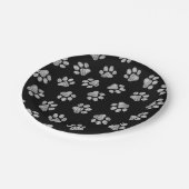 Doodle Paws, Hundepfähle, weiße Pasten Pappteller (Schrägansicht)