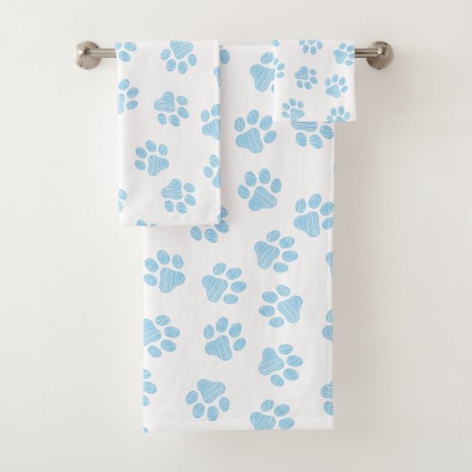 Doodle Paws, Hundepuws, Baby Blue Paws Badhandtuch Set (Insitu)