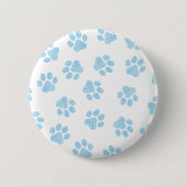Doodle Paws, Hundepuws, Baby Blue Paws Button (Vorderseite)