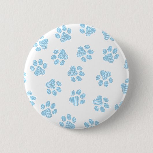Doodle Paws, Hundepuws, Baby Blue Paws Button (Vorderseite)