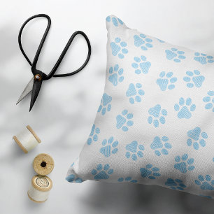 Doodle Paws, Hundepuws, Baby Blue Paws Dekokissen