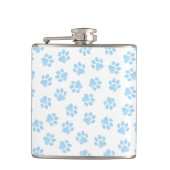 Doodle Paws, Hundepuws, Baby Blue Paws Flachmann (Vorderseite)