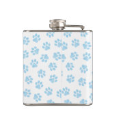 Doodle Paws, Hundepuws, Baby Blue Paws Flachmann (Rückseite)