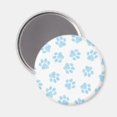 Doodle Paws, Hundepuws, Baby Blue Paws Magnet (Vorderseite/Rückseite)