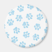 Doodle Paws, Hundepuws, Baby Blue Paws Magnet (Vorne)