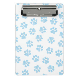 Doodle Paws, Hundepuws, Baby Blue Paws Mini Klemmbrett