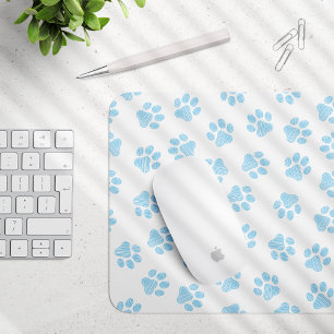Doodle Paws, Hundepuws, Baby Blue Paws Mousepad