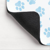 Doodle Paws, Hundepuws, Baby Blue Paws Mousepad (Ecke)