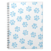Doodle Paws, Hundepuws, Baby Blue Paws Notizblock (Vorderseite)