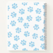 Doodle Paws, Hundepuws, Baby Blue Paws Notizblock (Rückseite)