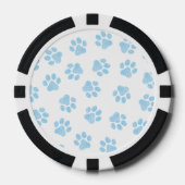Doodle Paws, Hundepuws, Baby Blue Paws Pokerchips (Vorderseite)