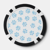 Doodle Paws, Hundepuws, Baby Blue Paws Pokerchips (Rückseite)