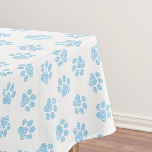 Doodle Paws, Hundepuws, Baby Blue Paws Tischdecke (Beispiel)