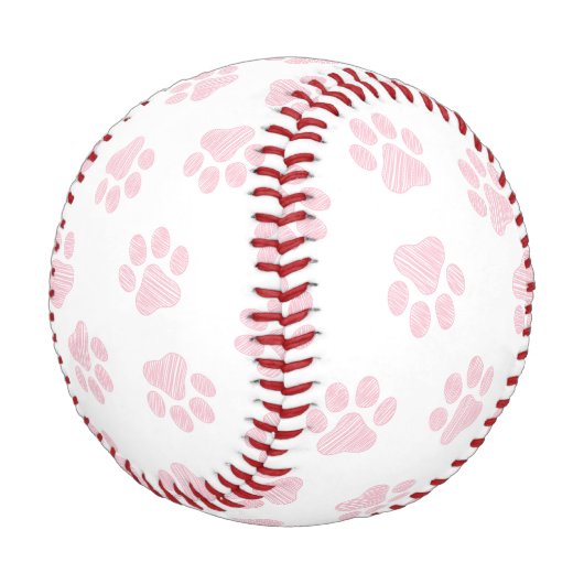 Doodle Paws, Hundepuws, Baby Pink Paws Baseball (Schrägansicht)