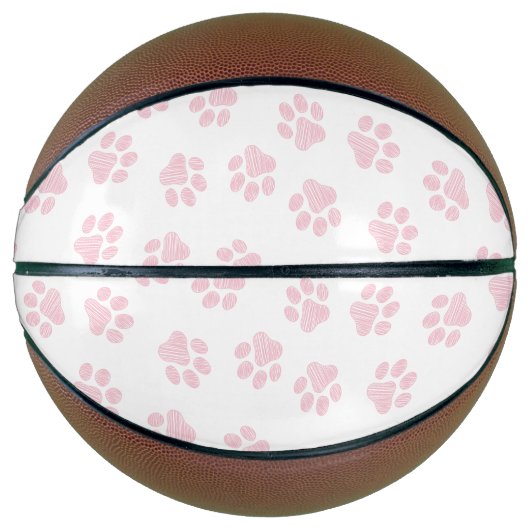 Doodle Paws, Hundepuws, Baby Pink Paws Basketball (Vorderseite)