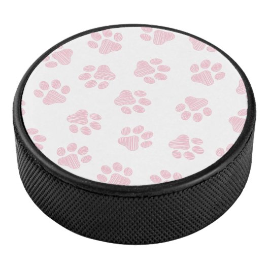 Doodle Paws, Hundepuws, Baby Pink Paws Eishockey Puck (3/4)