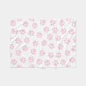Doodle Paws, Hundepuws, Baby Pink Paws Fleecedecke (Vorderseite (Horizontal))