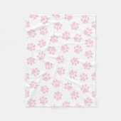 Doodle Paws, Hundepuws, Baby Pink Paws Fleecedecke (Vorderseite)