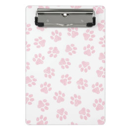 Doodle Paws, Hundepuws, Baby Pink Paws Mini Klemmbrett