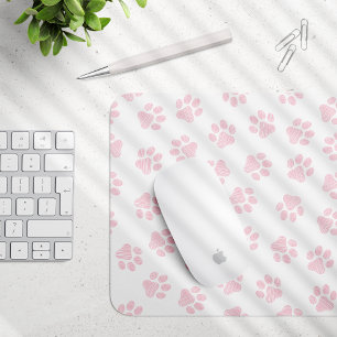 Doodle Paws, Hundepuws, Baby Pink Paws Mousepad