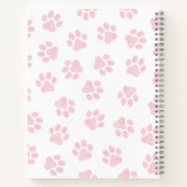 Doodle Paws, Hundepuws, Baby Pink Paws Notizblock (Rückseite)
