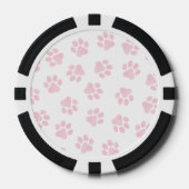 Doodle Paws, Hundepuws, Baby Pink Paws Pokerchips (Vorderseite)