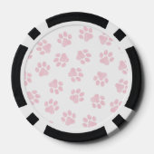 Doodle Paws, Hundepuws, Baby Pink Paws Pokerchips (Rückseite)