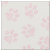 Doodle Paws, Hundepuws, Baby Pink Paws Stoff (Nahaufnahme)